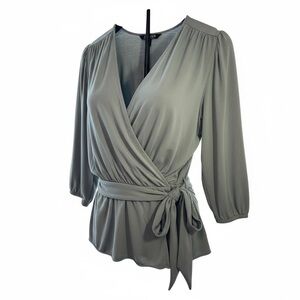 Ralph Lauren Black Label Sage Wrap Blouse